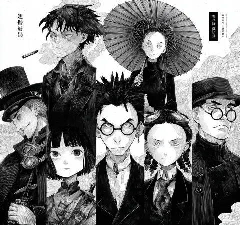 悬疑题材韩漫第二部作品封面，散落桌面的旧照片与笔记