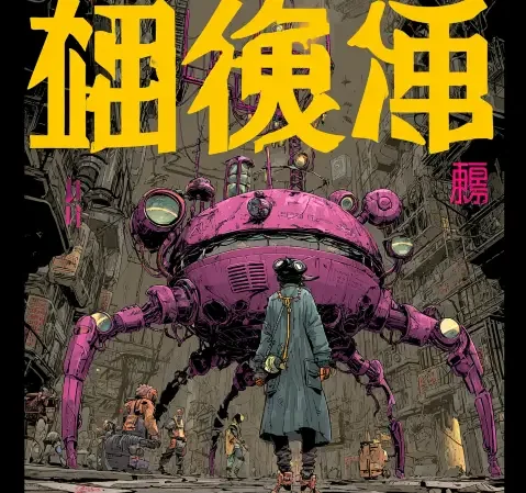 奇幻题材韩漫作品封面，魔法塔与漂浮岛屿的幻想场景