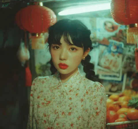 悬疑题材韩漫作品封面，雨夜街角的昏暗灯光与背影